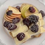 Bread with Slices of Apple and Berries on Top