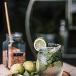 Clear Drinking Glass With Green Fruit Juice