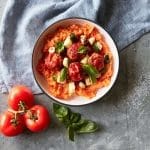 Meatballs and Mashed Sweet Potato